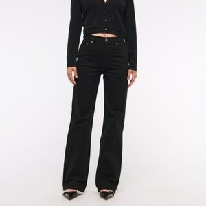 Abercrombie 90s Relaxed High Rise Black